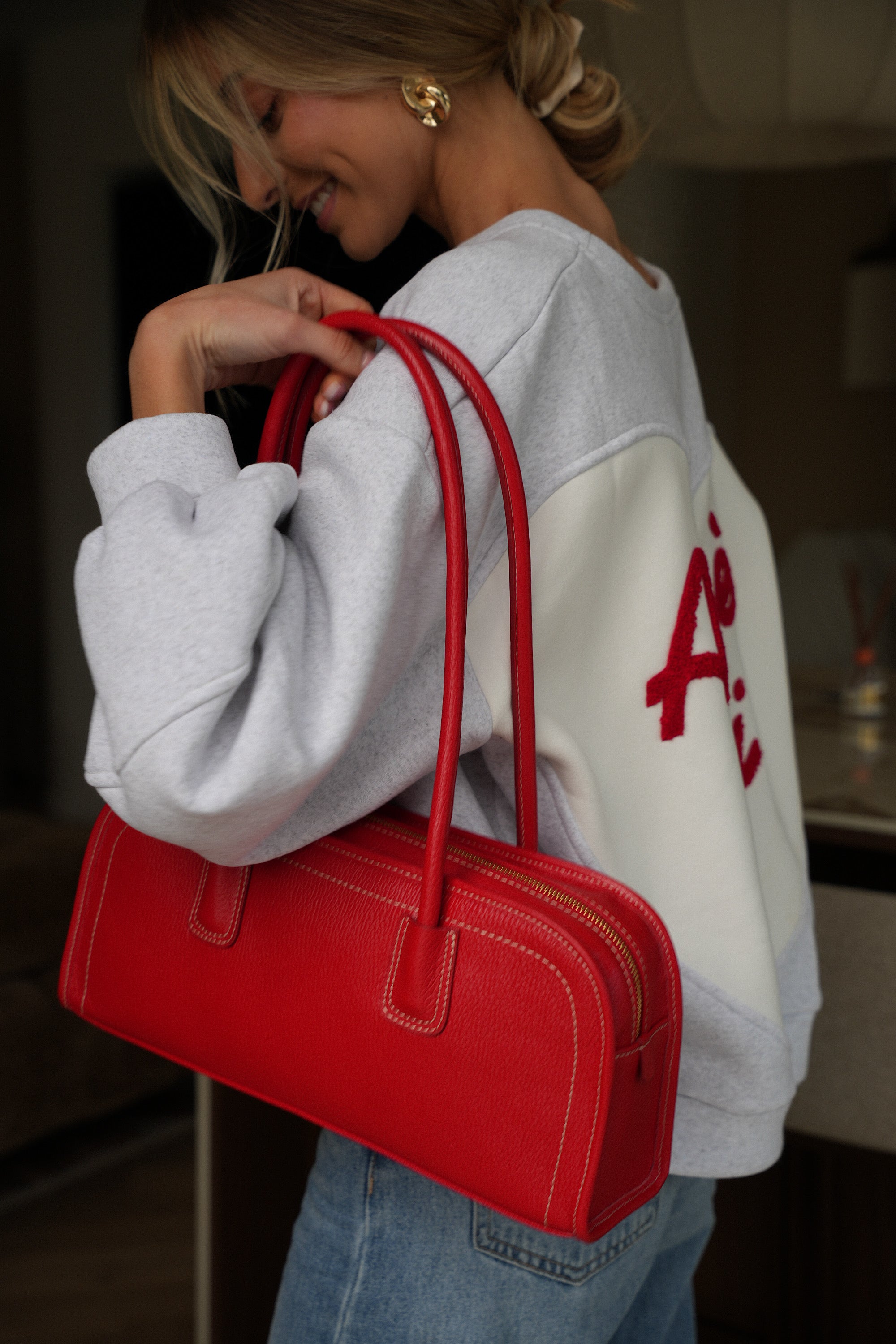 Nella rouge - Sac en cuir