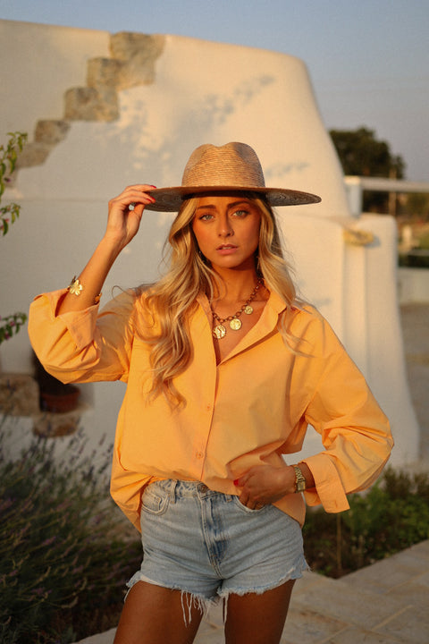 Joss orange - Chemise coton