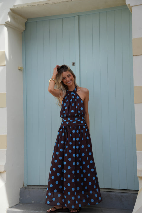 Eve chocolat - Robe à pois