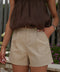 Dona beige - Short taille haute