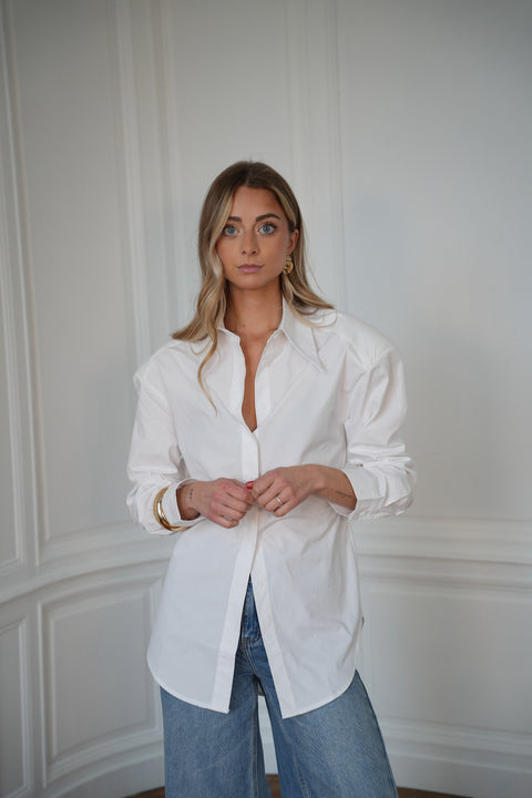 Elza blanche - Chemise à épaulettes