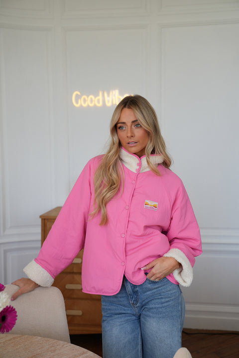 Lize rose - Veste réversible