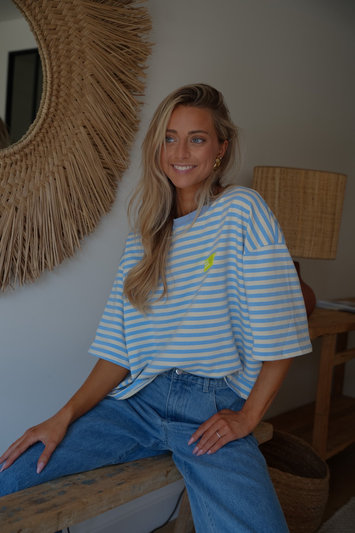 Tony bleu - T-shirt rayé