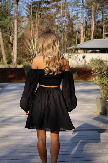 Mina noire - Robe bardot