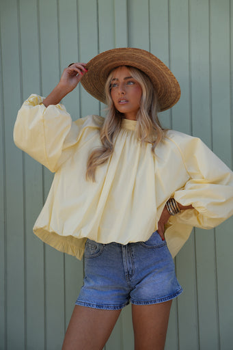 Lorena jaune - Blouse dos nu