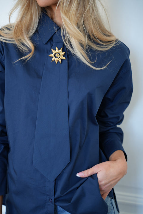 Alina dorée - Broche acier