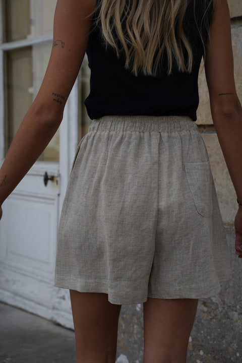 Gladys beige - Short bermuda