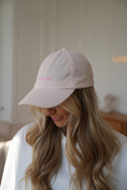 Iconique rose - Casquette velours