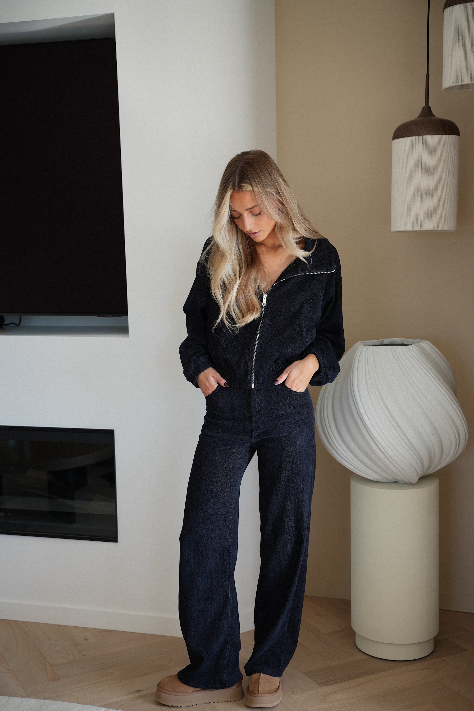 Nina bleue - Veste zippée