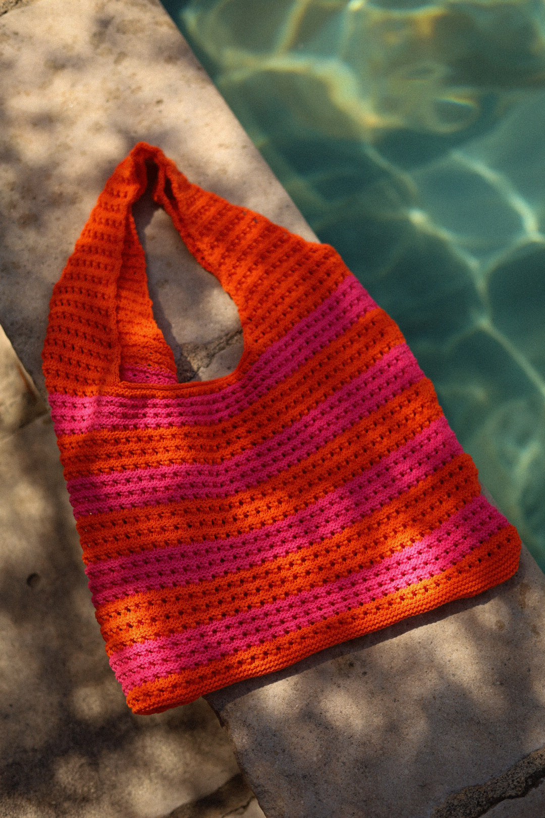 Carine orange - Sac crochet