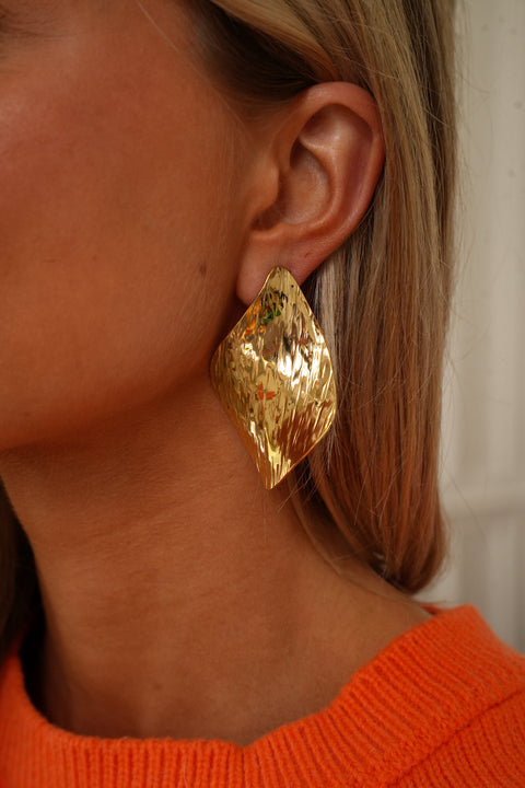 Aza dorées - Boucles d’oreilles acier