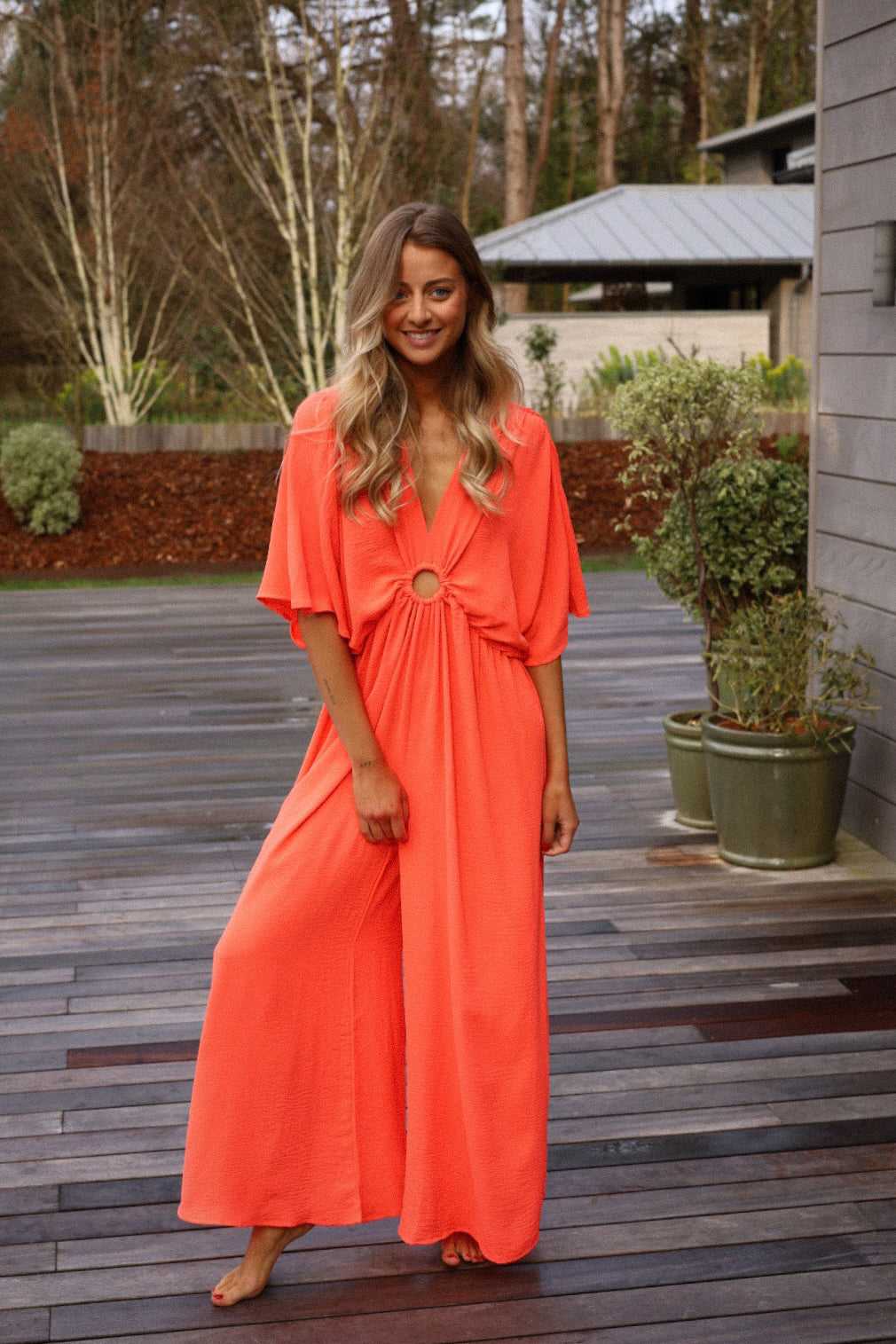 Laurine orange - Combinaison ample