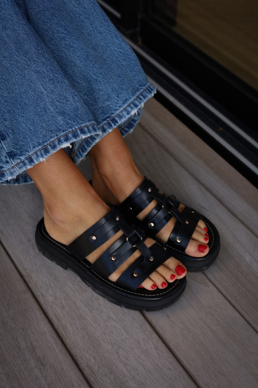 Chloé noires - Mules similicuir