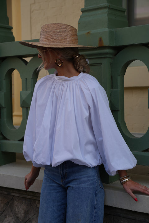 Lorena blanche - Blouse dos nu