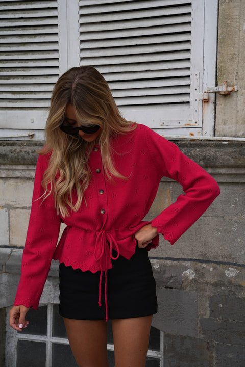 Jara rouge - Gilet cintré