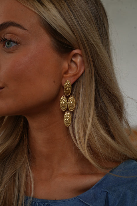 Nat dorées - Boucles d’oreilles acier