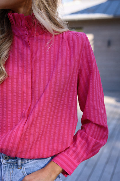 Priscilla rose - Blouse rayée