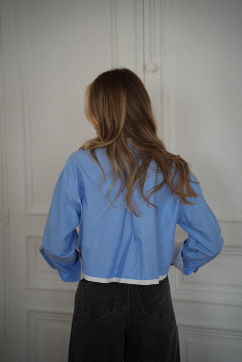 Valencia bleue - Chemise crop