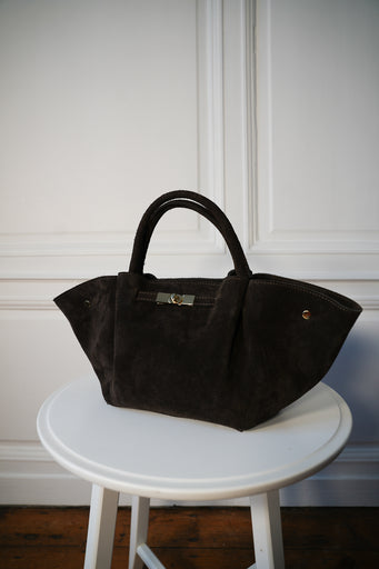 Camilla chocolat - Sac en daim