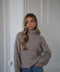 Sora taupe - Pull col roulé