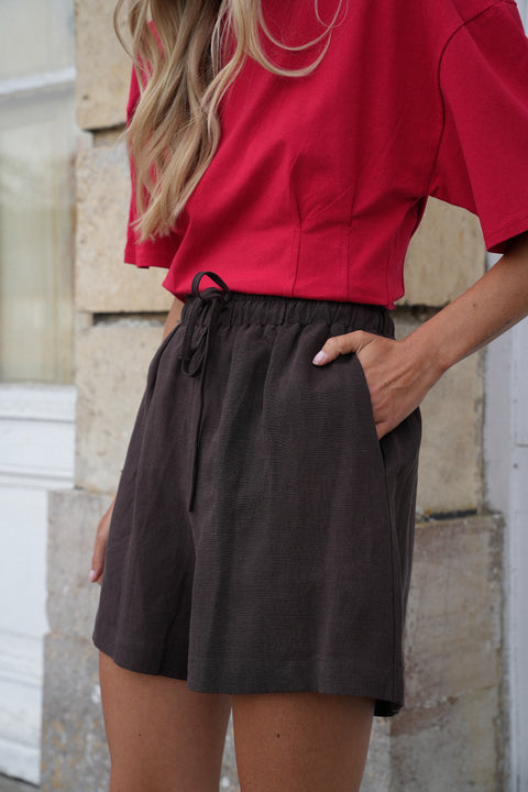 Gladys chocolat - Short bermuda