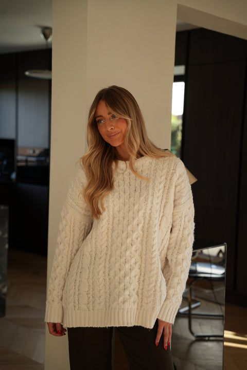 Lanna crème - Pull oversize