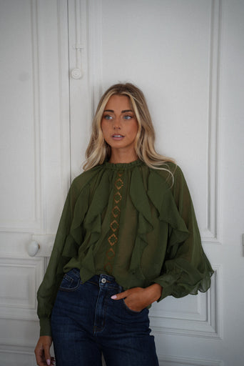 Talina verte - Blouse fluide