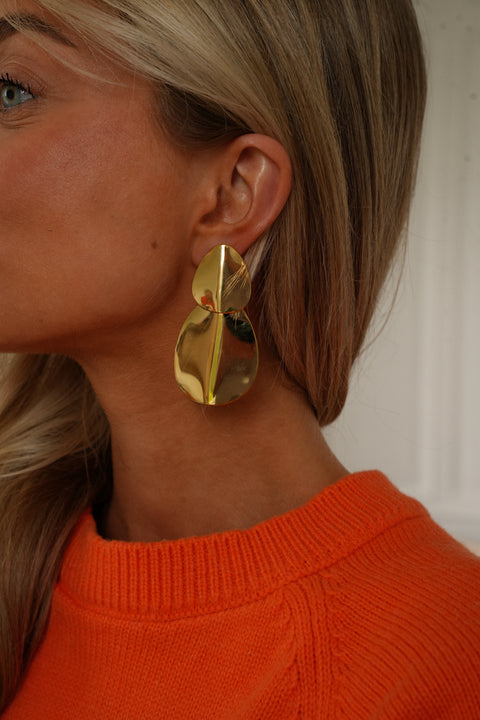 Liv dorées - Boucles d’oreilles acier