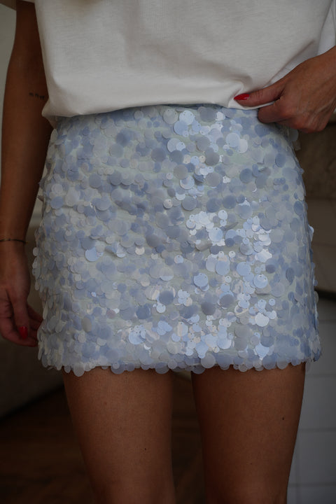 Cara bleue - Jupe à sequins