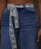 Dounia blanc - Ceinture foulard