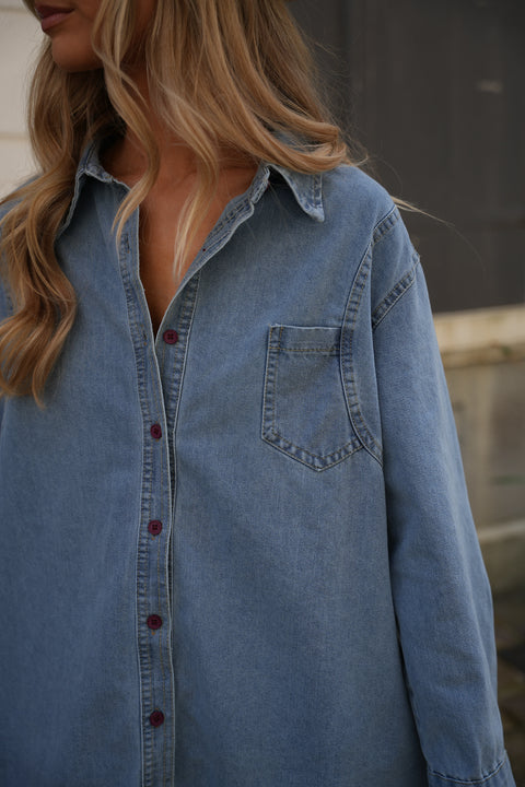 Angèle bleue - Robe en jean