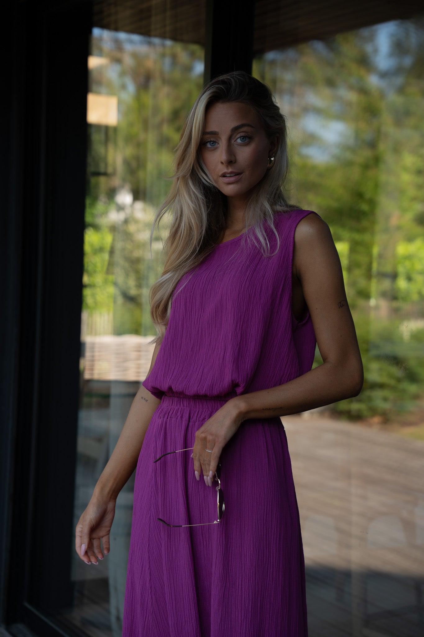 Elize prune - Ensemble jupe/top