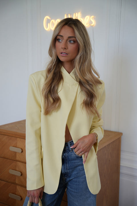 Manon jaune - Blazer asymétrique