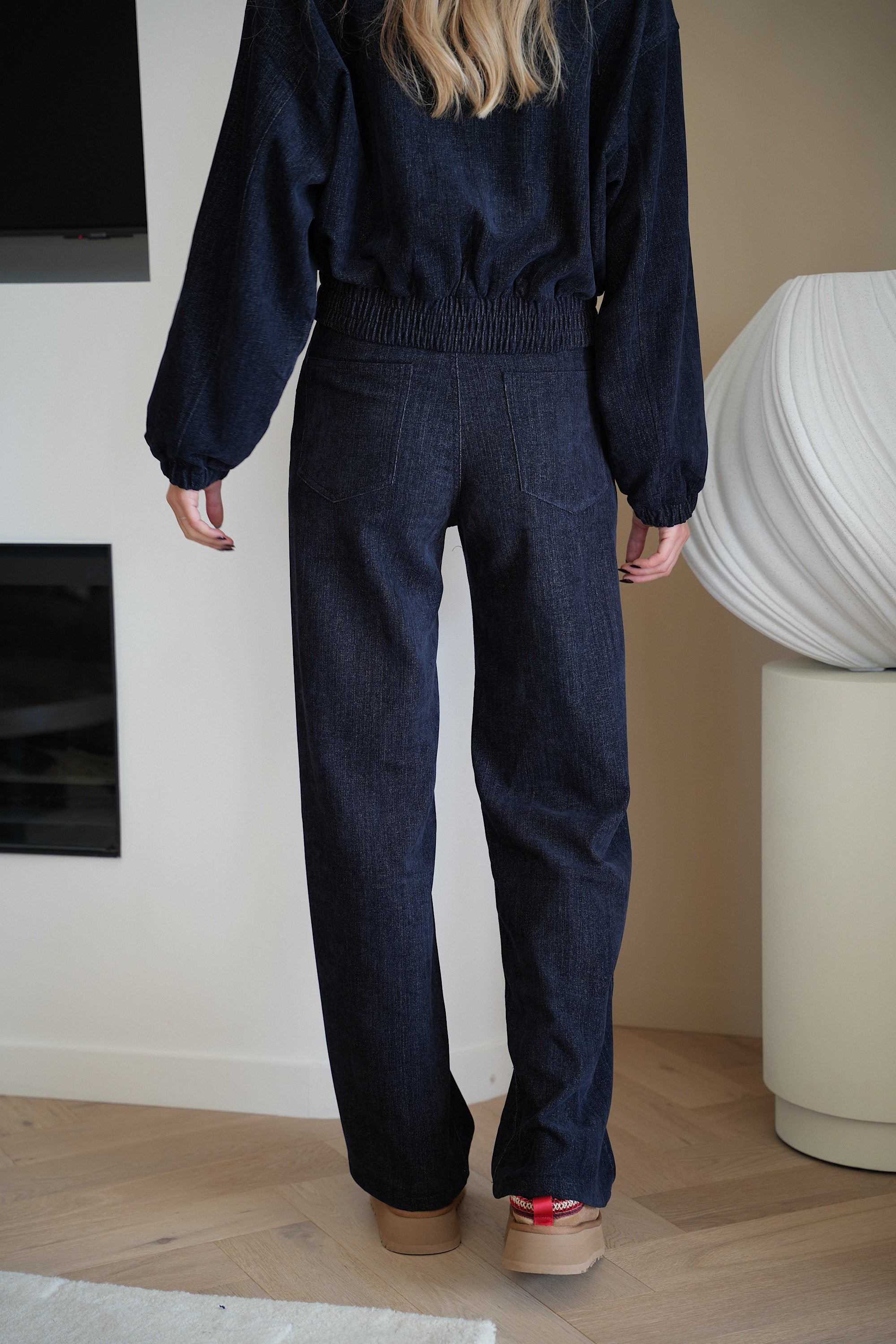 Naolan bleu - Pantalon droit
