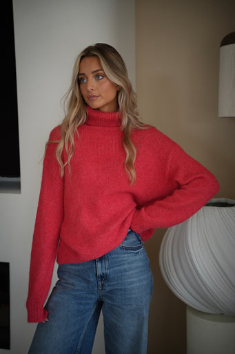 Lova corail - Pull col roulé