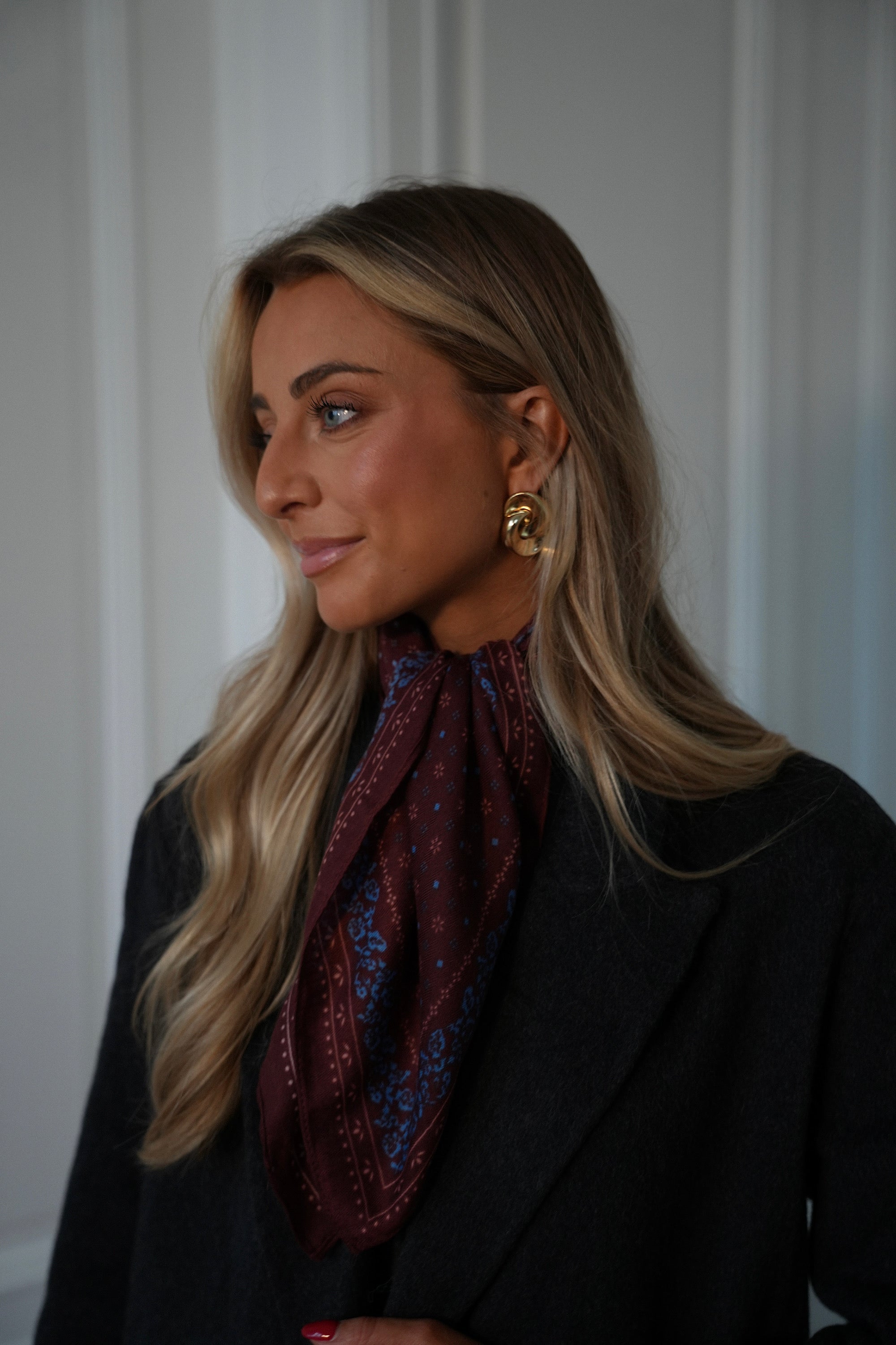 Tom bordeaux - Foulard imprimé