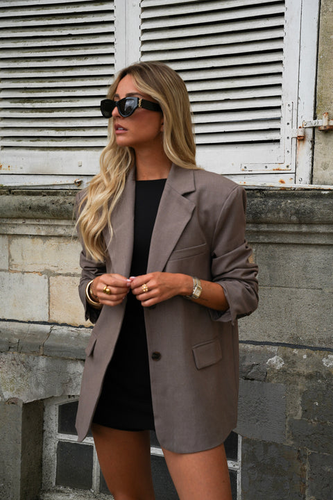 Cloé taupe - Veste blazer