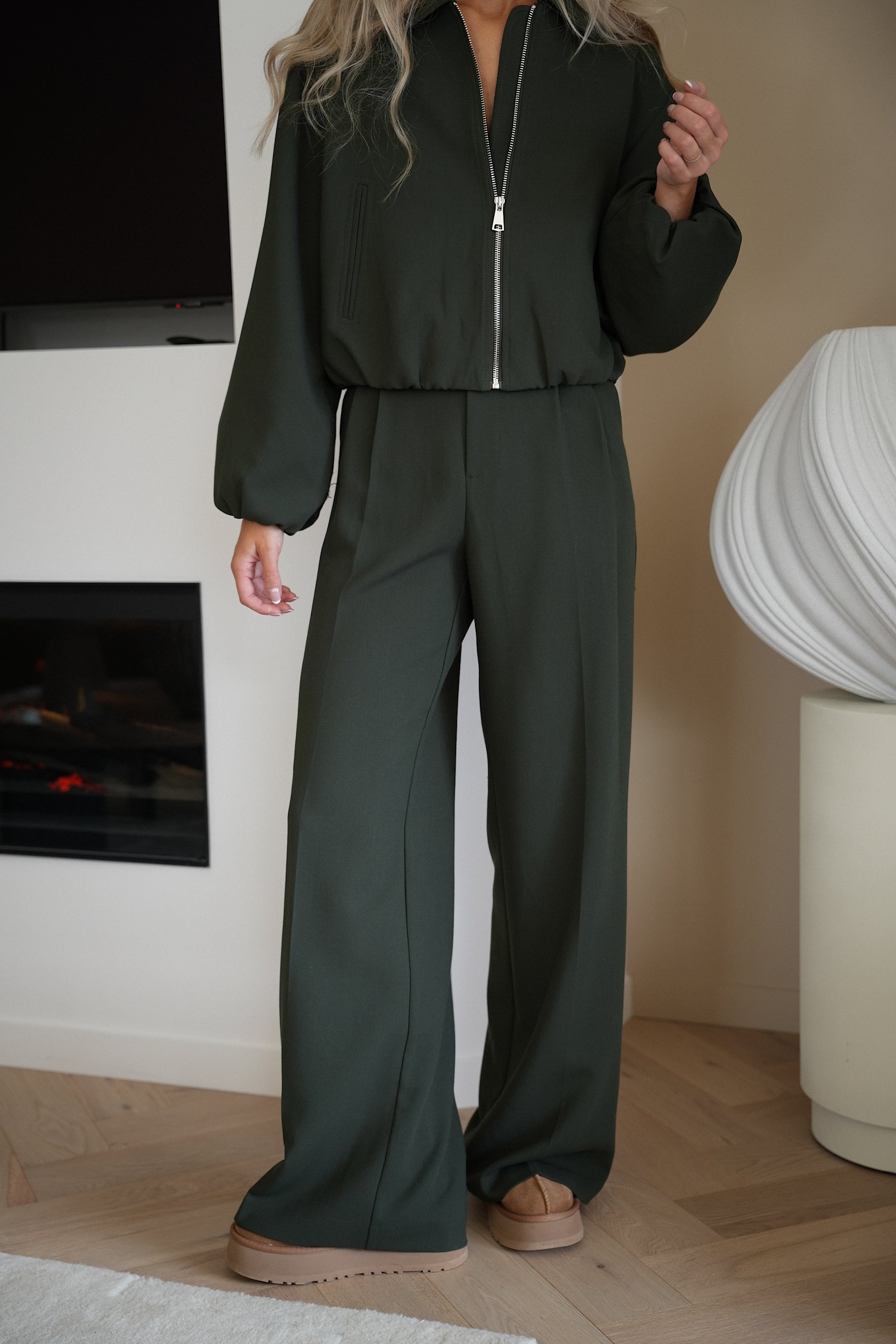 Armand vert - Pantalon droit