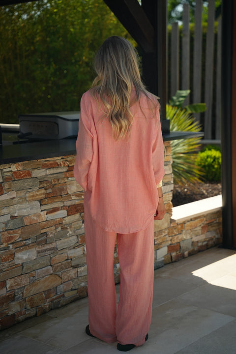 Céline corail - Blouse ample