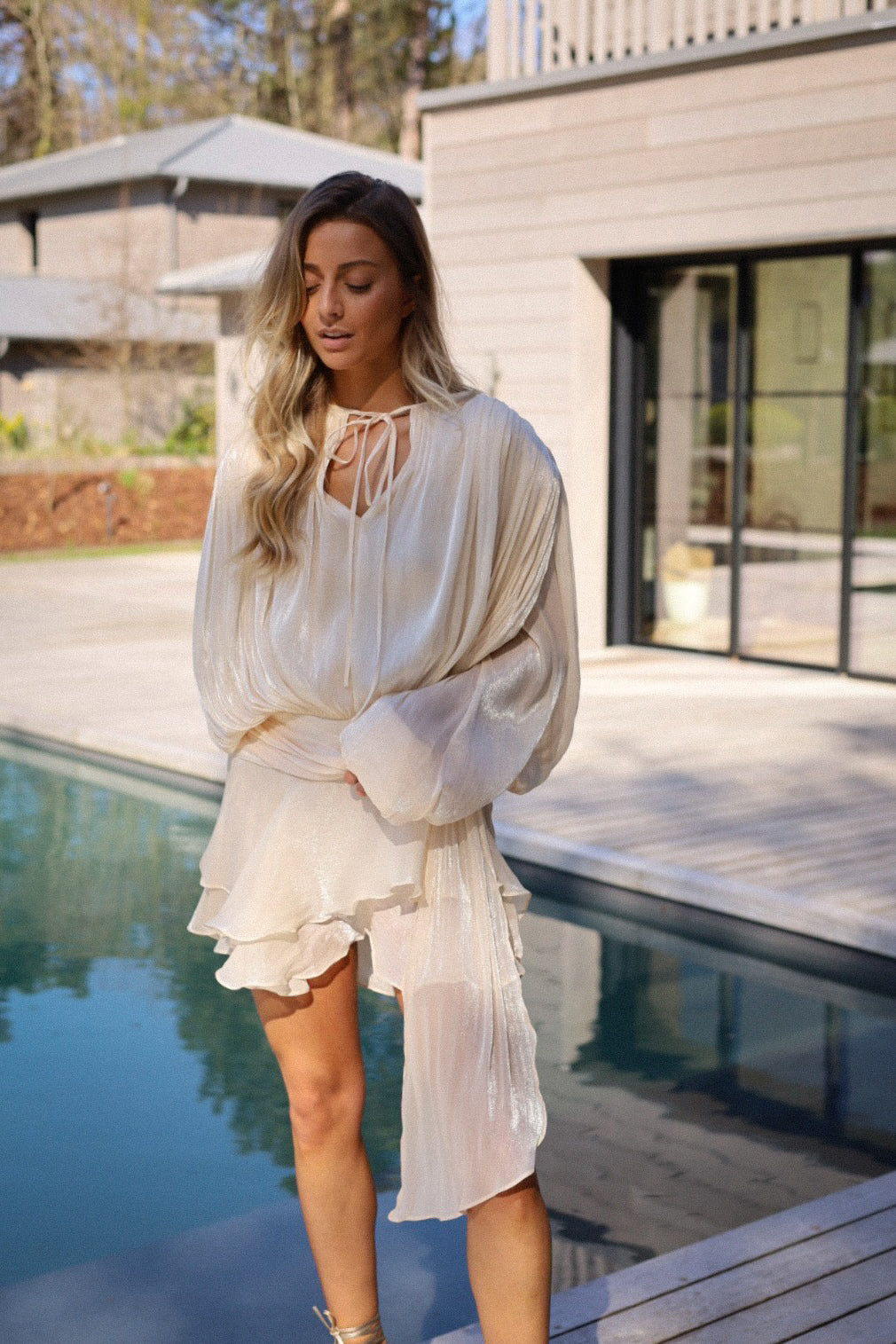 Katie crème - Robe fluide