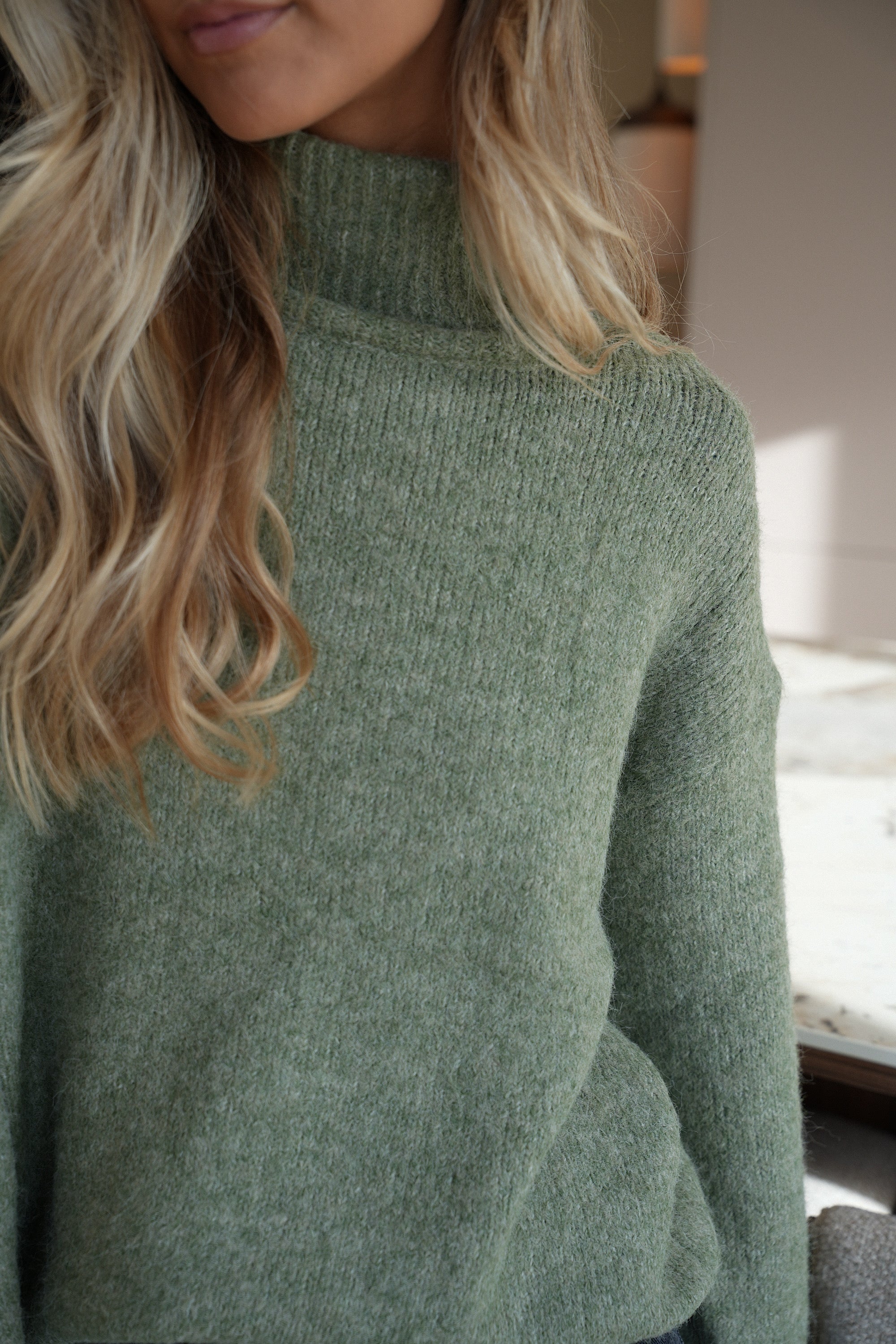 Lova kaki - Pull col roulé