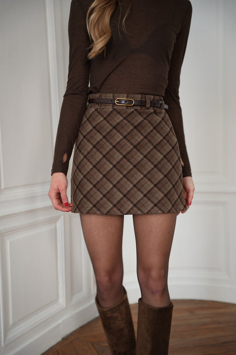 Tara chocolat - Ceinture cuir