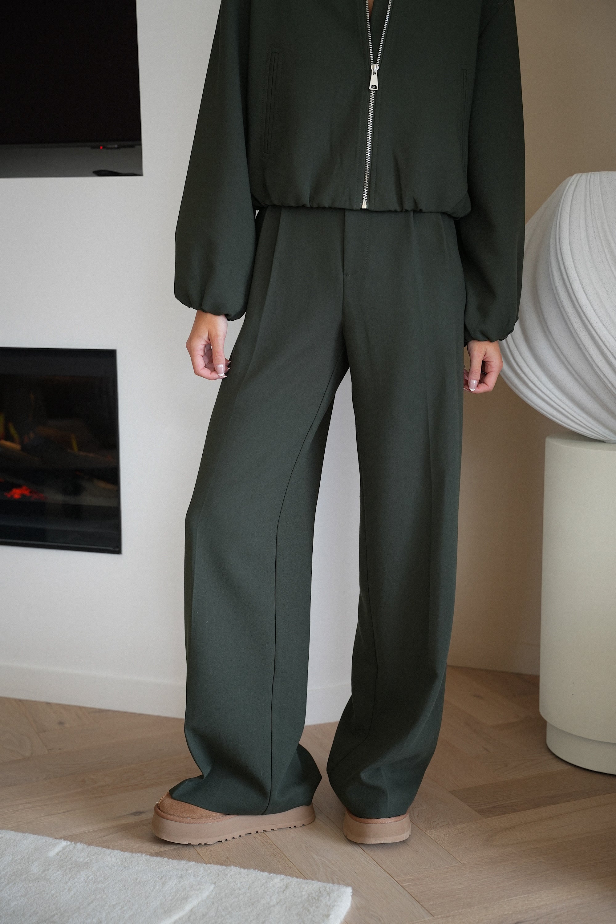 Armand vert - Pantalon droit