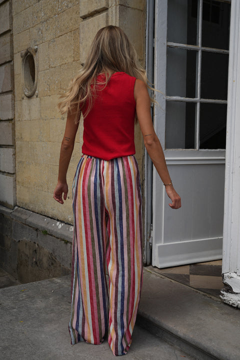 Leya coloré - Pantalon rayé