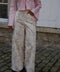 Misha beige - Pantalon fleuri