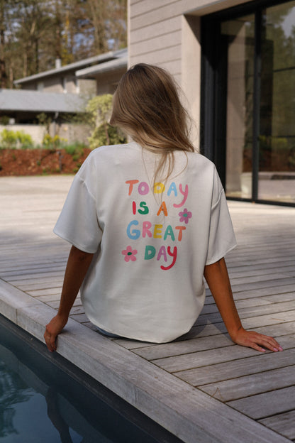 Lisa blanc - T-shirt coloré