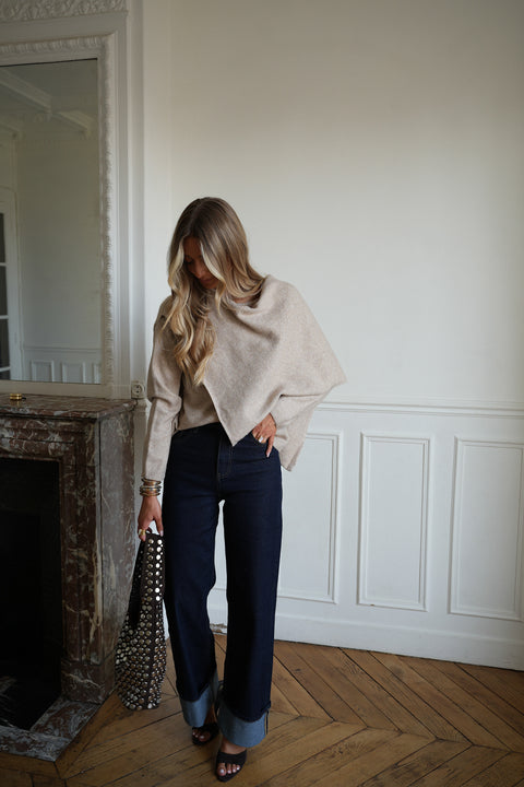 Antonia beige - Pull cape