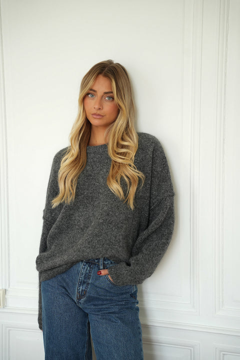 Edna gris - Pull oversize