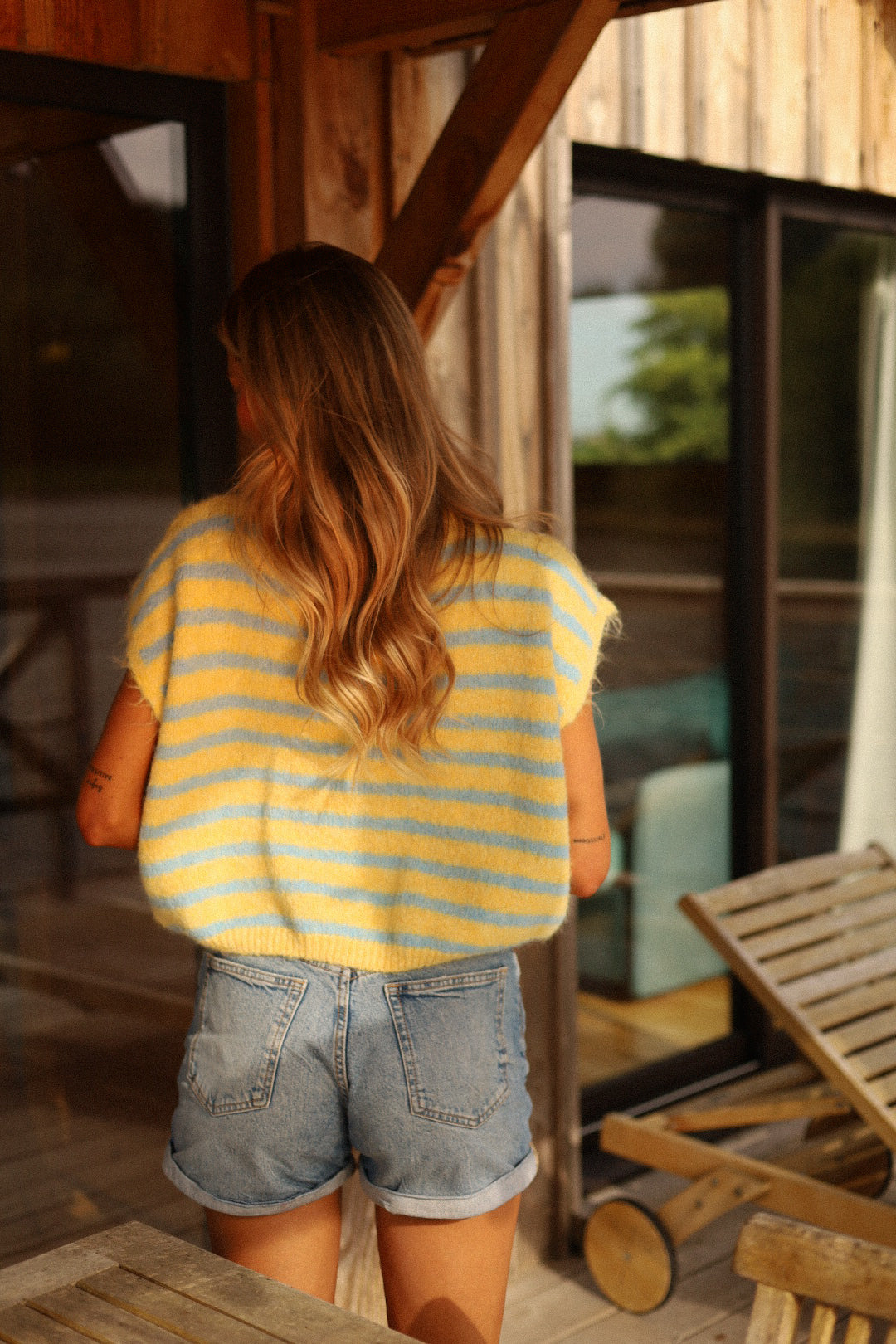 Julienne jaune - Pull sans manches