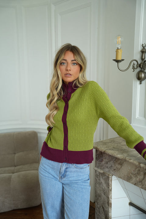 Georgia vert - Gilet bicolore